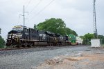 NS 8054 leads an intermodal east at Blanchard 